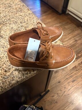 Cat & Jack Toddler/Tween Brown Moccasin-Style Boat Shoes